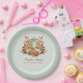 ボーホー テラコッタ サージ グリーン フラワーパーティー ペーパープレート (パーティー)