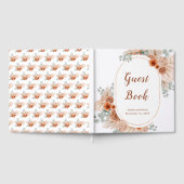 ボーホー テラコッタ パンパス グラス ゲストブック (全面)