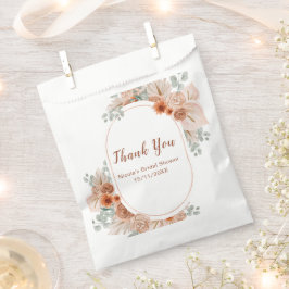 ボーホー テラコッタ パンパス グラス ブライダル シャワー フェイバーバッグ