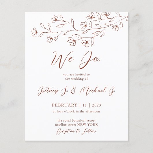 ボーホー テラコッタ フラワル シグネチャー タイプ お手頃プラン チラシ (正面)