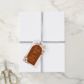 ボーホー テラコッタ ブライダルシャワー サンクス ギフトタグ (より糸付き)