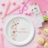 ボーホー テラコッタ ワイルドフラワー ブライダルシャワー ペーパープレート (パーティー)