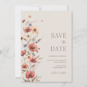 ボーホー テラコッタ Save The Date 結婚式招待状 セーブザデート (正面)