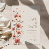 ボーホー テラコッタ Save The Date 結婚式招待状 セーブザデート