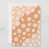 ボーホー デイジー 4歳 誕生日 ピース ラブ フォーエバー ヤング 招待状 (裏面)