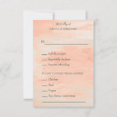 ボーホー トライバル ウォーターカラー フローラル カウ スカル ウェディング 出欠カード (裏面)