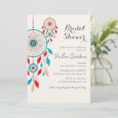 ボーホー トライバル フェアリー ドリームキャッチャー ブライダル シャワー 招待状 (スタンド正面)