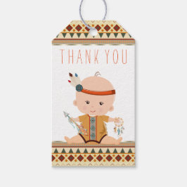 ボーホー トライバル ベイビー シャワー ギフト タグ