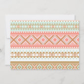 ボーホー トライバル ワイルドガール 1歳の誕生日 フォト 招待状 (裏面)