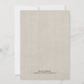 ボーホー トライバル 鹿の角 羽根 アート Save the Date 招待状 (裏面)