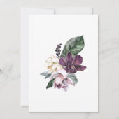 ボーホー トロピカル パープル パロット 21歳の誕生日パーティー 招待状 (裏面)