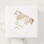 ボーホー トロピカル フラワーとパームのお礼 フェイバータグ (インサイチュ)