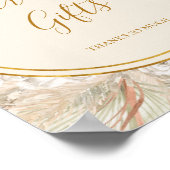 ボーホー トロピカル ボタニカル アイボリー カードとギフト サイン (角)