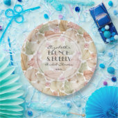 ボーホー ドライリーフとフラワーのブライズシャワー ペーパープレート (パーティー)