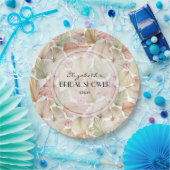 ボーホー ドライリーフとフラワーのブライダルシャワー ペーパープレート (パーティー)