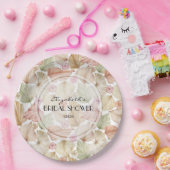 ボーホー ドライリーフとフラワーのブライダルシャワー ペーパープレート (パーティー)