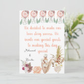 ボーホー ドリームキャッチャー ウェディング インビテーション セット (スタンド正面)