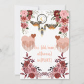 ボーホー ドリームキャッチャー ウェディング インビテーション セット (裏面)