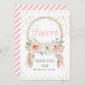 ボーホー ドリームキャッチャー ギフト サイン 5x7" 招待状 (正面/裏面)