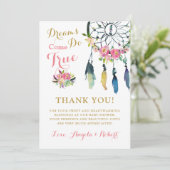 ボーホー ドリームキャッチャー ベビーシャワー 感謝カード 招待状 (スタンド正面)