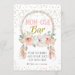 ボーホー ドリームキャッチャー モモサ バー サイン 5x7" 招待状