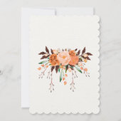 ボーホー ドリームキャッチャー 秋の花 フラワー ブライダルシャワー 招待状 (裏面)