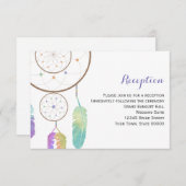 ボーホー ドリームキャッチャー 結婚式 披露宴 案内カード エンクロージャーカード (正面/裏面)