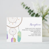 ボーホー ドリームキャッチャー 結婚式 披露宴 案内カード エンクロージャーカード (スタンド正面)