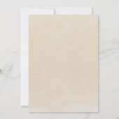 ボーホー ニュートラル ウッド ブロック レターズ  女の子のシャワー 招待状 (裏面)