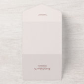 ボーホー ニュートラル 水彩 フラワー ウェディング オールインワン招待状 (外側)