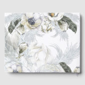 ボーホー ネイビー ホワイト フローラル パンパス グラス ウェディング ゲストブック (裏面)