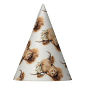 ボーホー ハイランドカウ 子供誕生日 パーティーハット (左)