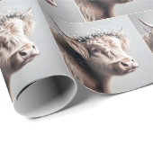 ボーホー ハイランド コウ ベイビーズ ブレス クラウン ラッピングペーパー (ロールコーナー)