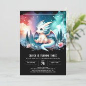 ボーホー ハッピー ドラゴン バースデー 招待状 (スタンド正面)