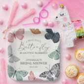 ボーホー バタフライ ブライダル シャワー テーブルウェア for 花嫁 ペーパープレート (パーティー)