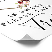 ボーホー バーガンディー ラブ イズ スウィート 景品 サイン (角)