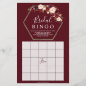 ボーホー バーガンディ ダブル サイド ブライダル シャワー ゲームズ (裏面)