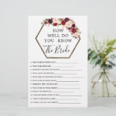 ボーホー バーガンディ ダブル サイド ブライダル シャワー ゲームズ (スタンド正面)