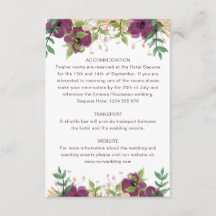 ボーホー バーガンディ フラワー ウェディング ゲストインフォメーション