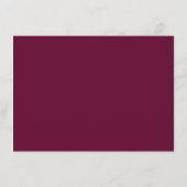 ボーホー バーガンディ フラワー 春 秋 ウェディング 詳細 エンクロージャーカード (裏面)