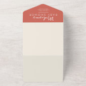 ボーホー パンパス草とカボチャの秋の恋愛 赤ちゃんに恋して オールインワン招待状 (外側)