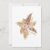 ボーホー パンパス ガーデン ブライダルシャワー インビテーション (裏面)