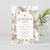 ボーホー パンパス グラス アーチ 卒業 招待状 (スタンド正面)