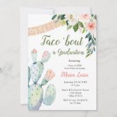 ボーホー パンパス グラス サボテン タコ '卒業について' 招待状 (正面)