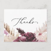 ボーホー パンパス グラス サンクス ポストカード (正面)