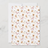 ボーホー パンパス グラス ティー パーティー ブライダル シャワー 招待状 (裏面)