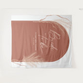 ボーホー パンパス グラス テラコッタ ウェディング シャワー タペストリー (正面(横))