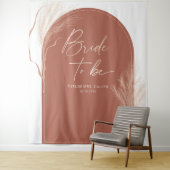 ボーホー パンパス グラス テラコッタ ウェディング シャワー タペストリー (インサイチュ)