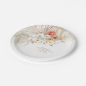 ボーホー パンパス グラス テラコッタ フラワーズ どんなパーティー ペーパープレート (アングル)