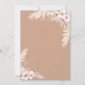 ボーホー パンパス グラス フラワー ウェディングの詳細 招待状 (裏面)